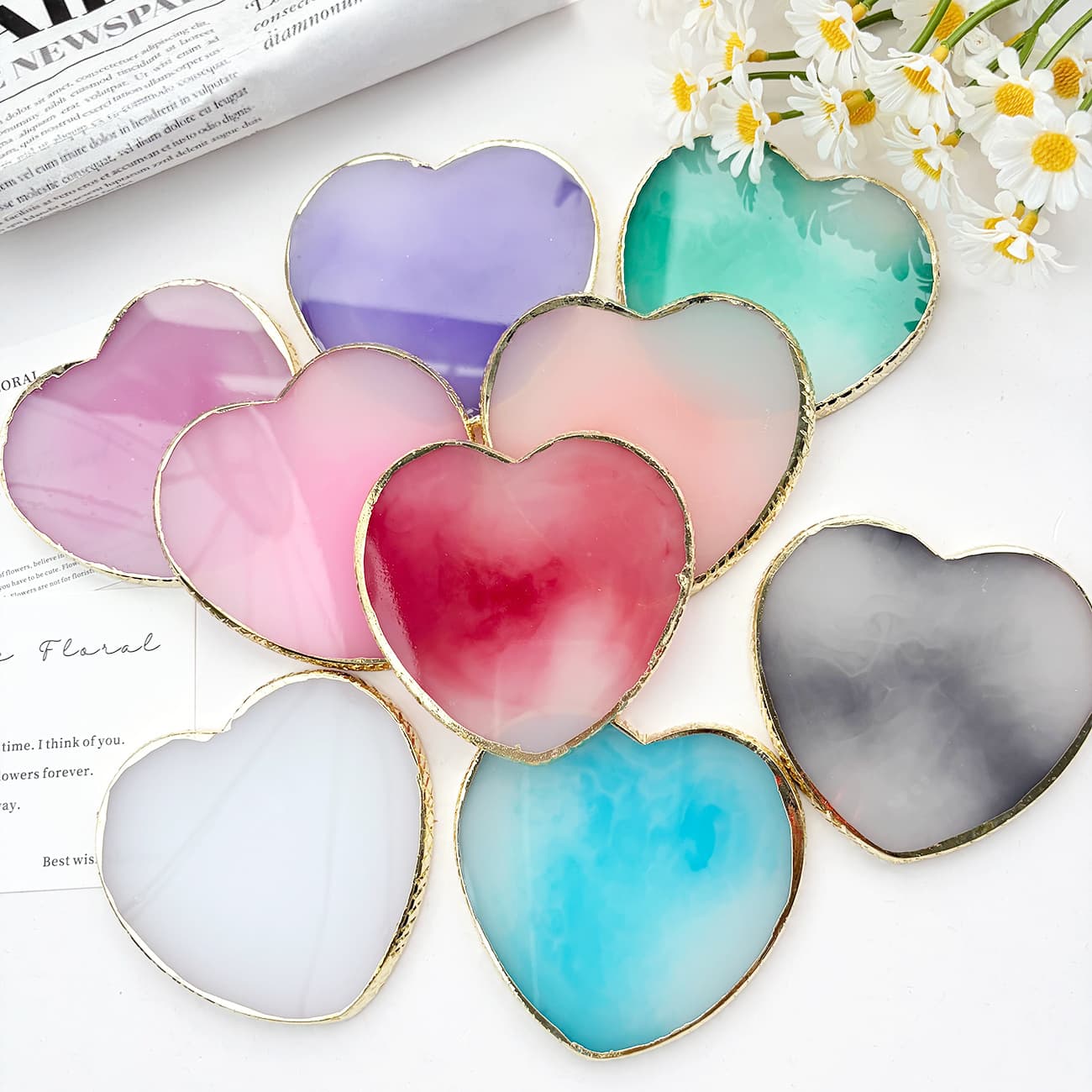Cross-border manicure set, manicure tools, manicure palette, resin palette, crystal manicure palette pen