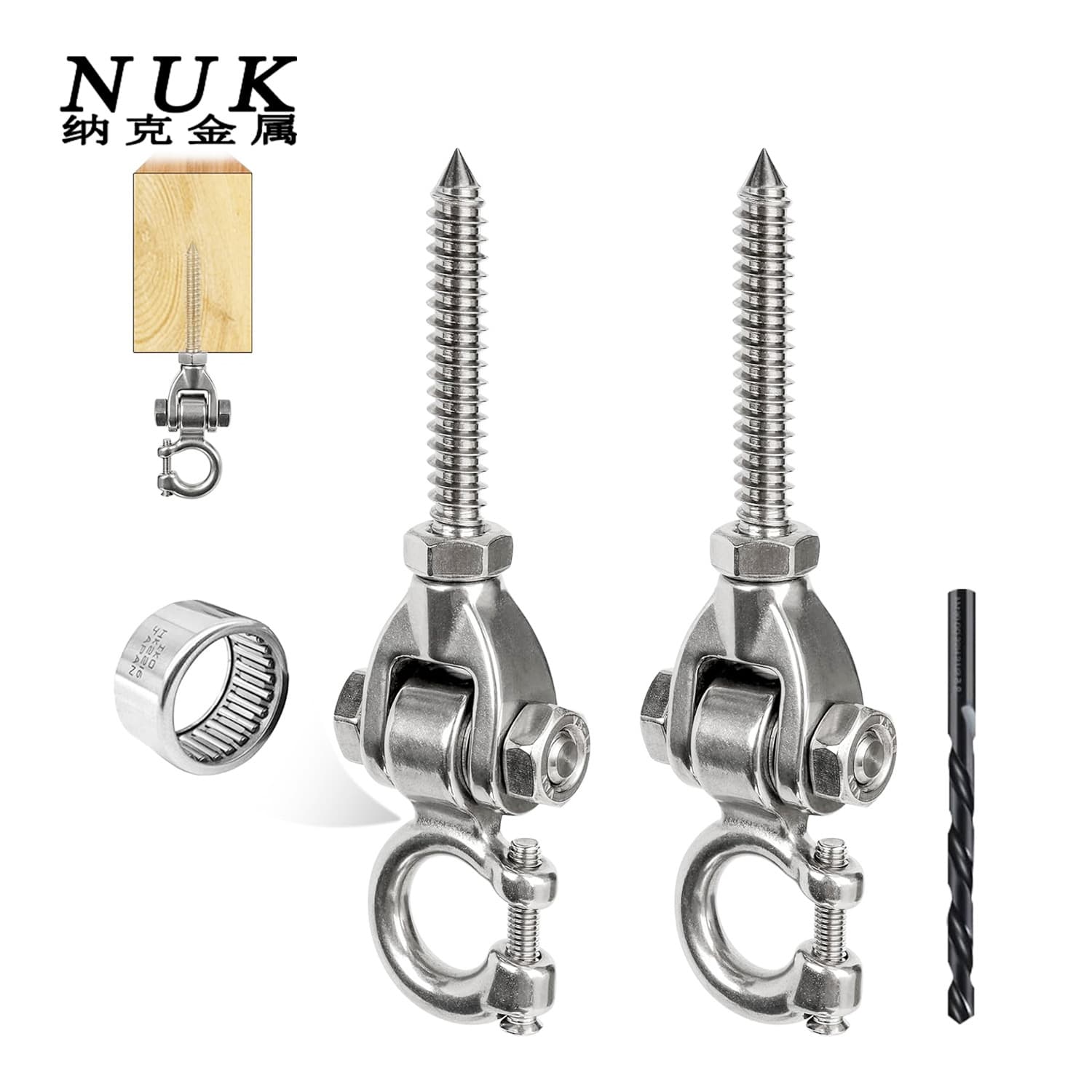 Custom Stainless Steel 304 Punching Bag Hook, Hammock Yoga Swing Buckle, Outdoor Swing Hook