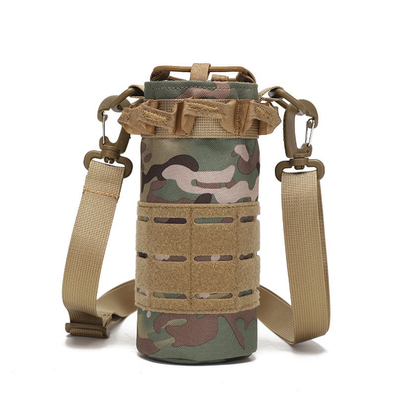 Outdoor Climbing Molle Water Bottle Bag Army Fans 1000D Waterproof Tactical Waist Bag Attached Garbage Bag Water Cup Cover
