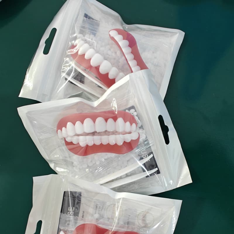 Fourth Generation Instant Smile Denture Adhesive Silicone Fake Teeth Veneer Whitening Smile Denture Set