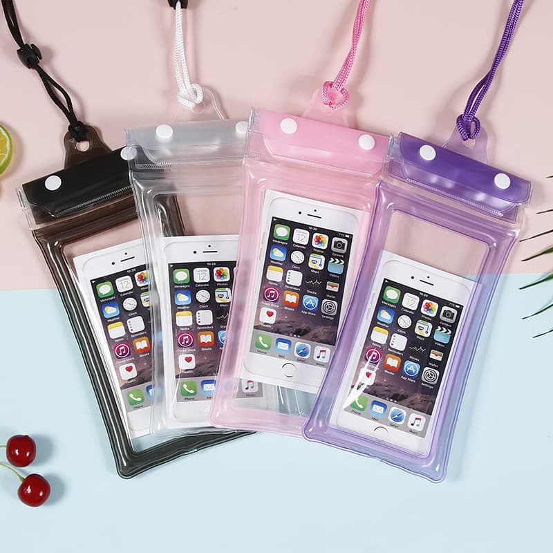 Wholesale Floating Three-Fold Airbag Waterproof Phone Pouch for Swimming, Rafting, Large Touchscreen Waterproof Bag