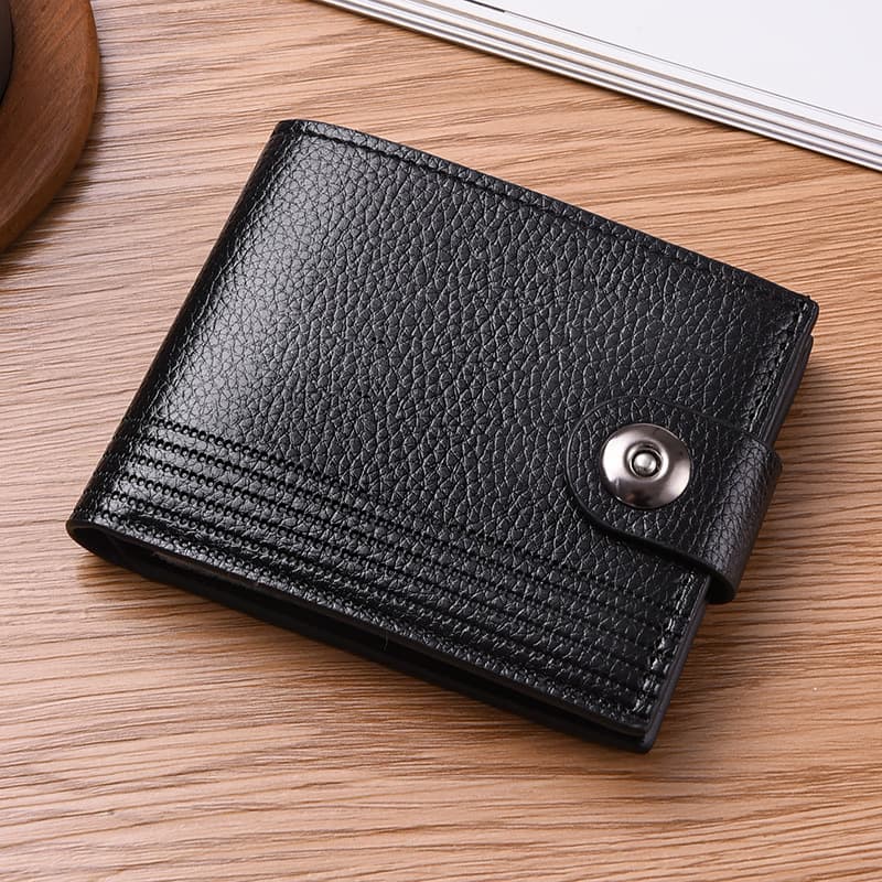 Men's short zippered large-capacity coin purse youth trendy brand wallet foreign trade multi-functional men's wallet