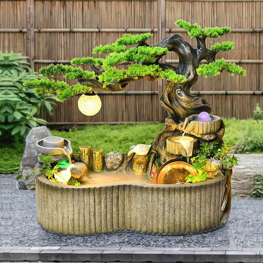 Courtyard fish pond decoration, indoor and outdoor balcony fish tank water feature, landscape flowing fountain, entrance garden decorative arrangement