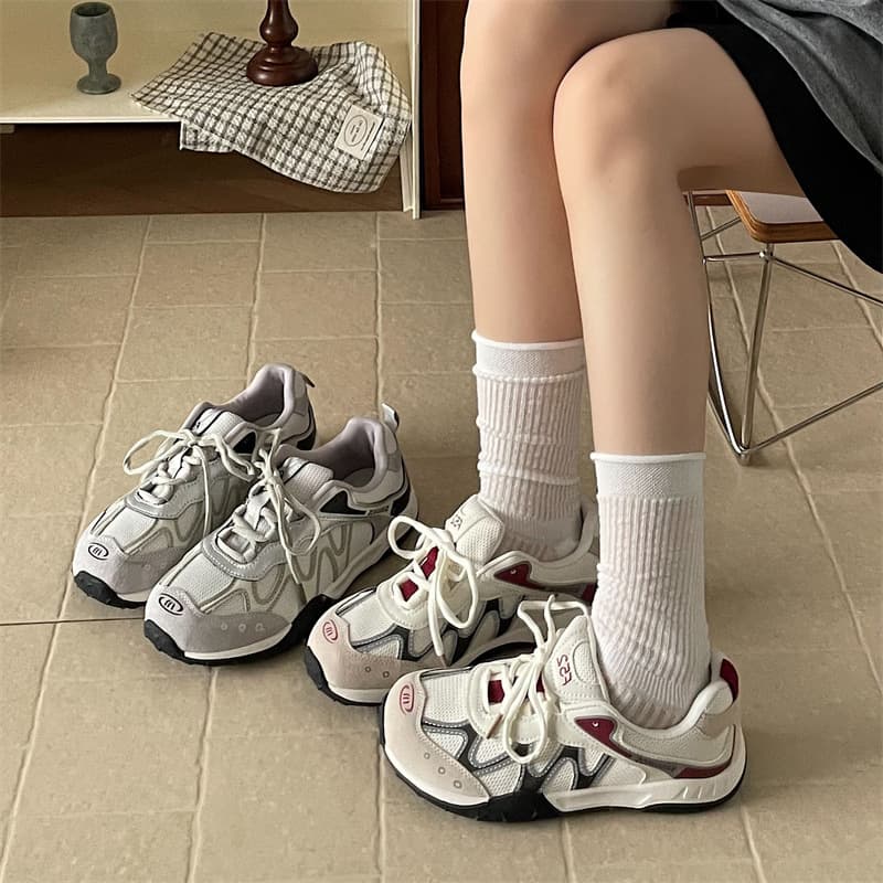 Korean Aerobic Plan Outdoor Mango Head Dad Sneakers Women 2026 Spring Summer New Comfortable Lightweight Casual Sports Shoes