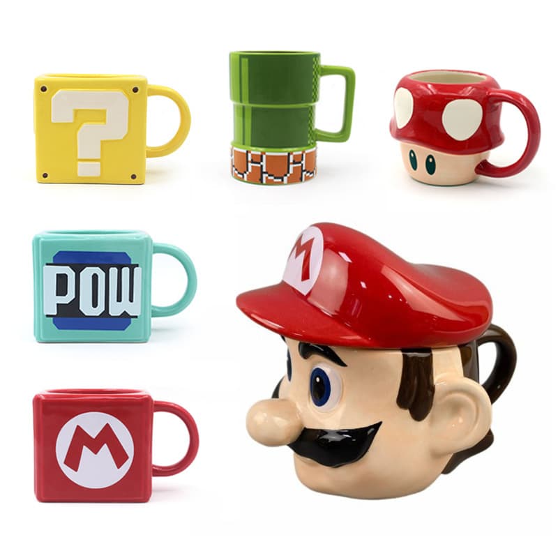 Carefully Selected Mary Game Water Pipe Pixel Water Cup Cartoon Sewer Mouth Mug Coffee Cup Gift Box