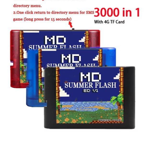 16BIT Sega Mega Drive EDMDV1 MD game flash card MD123 game console