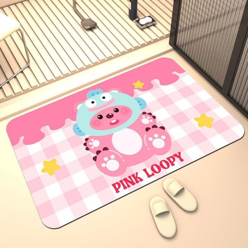 Ruby Diatom Mud Floor Mat Porch Entrance Door Mat Little Beaver Bathroom Floor Mat Bathroom Absorbent Foot Mat Wholesale