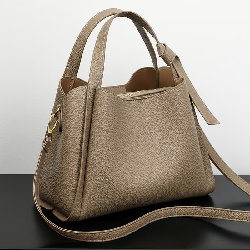 Soft leather handbag women's 2024 vegetable basket high-end shoulder bag crossbody elegant versatile bucket shoulder crossbody
