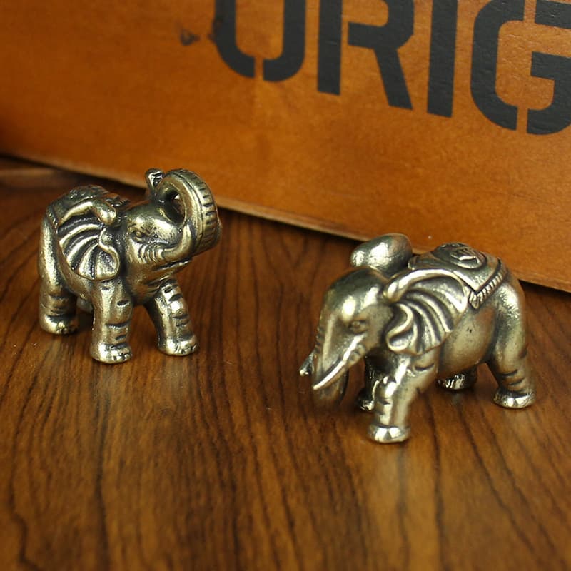 Brass elephant ornaments home living room study office company decorations housewarming opening gifts