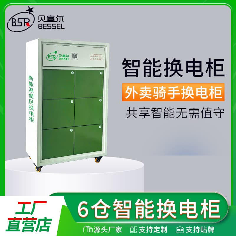 Electric Vehicle Smart Charging and Swap Cabinet 6-Bay Real-Time Battery Data Monitoring Automatic Recognition Remote Management