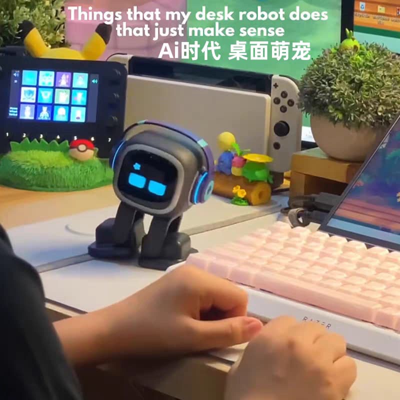 Emo Smart Robot Pet with Chinese and English Conversation Emotional Companion Toy Black Technology AI Toy Birthday Gift
