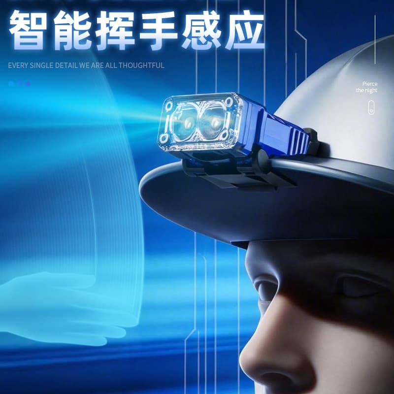 New Sensor Headlamp Ultra-Light Long Battery Life Fishing-Specific Wave-Sensing Red Light Mosquito Repellent Lamp Rechargeable