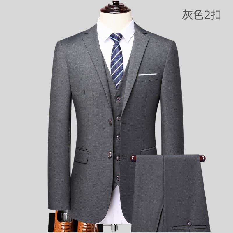 Two-piece suit suit Korean style fashionable professional wedding dress groomsmen work group business formal suit