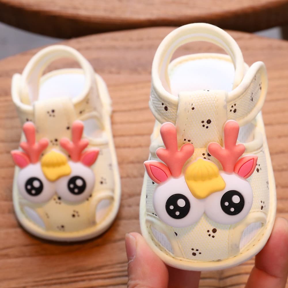 Velcro Walking Shoes Summer 0-1 Year Baby Sandals 3-6-15 Months Soft Sole for Boys and Girls