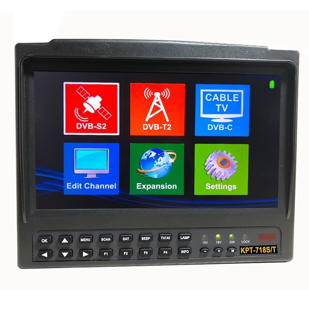 7-inch Combo Sat Finder Multi-Function Combined Terrestrial Wave Satellite Finder KPT-718S/T