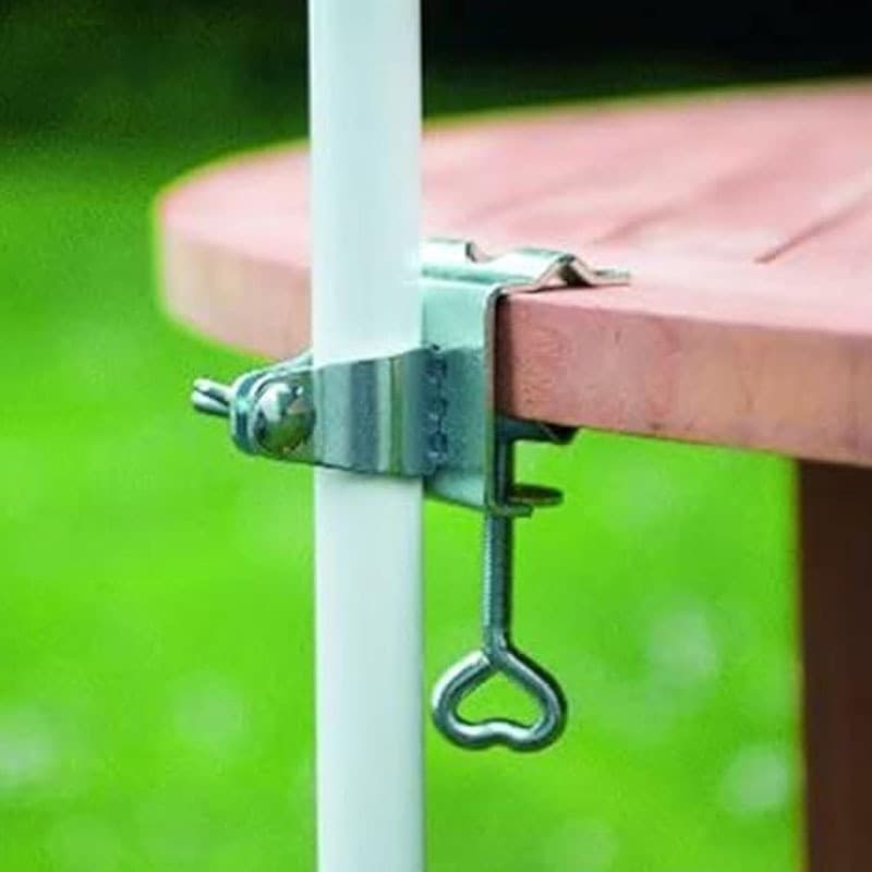 Patio umbrella fixing clamp stand, outdoor beach umbrella small clips, balcony umbrella holder outdoor table fixer metal windproof