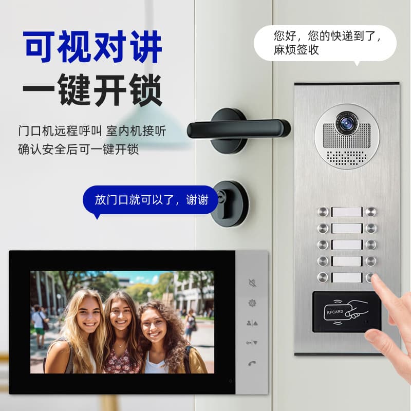 Building Visual Intercom Access Control System for Apartments and Residential Communities with Face Recognition, Direct-Call Building Intercom