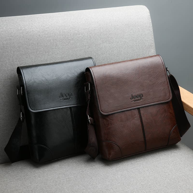 Men's bag casual shoulder bag men's crossbody bag new Korean style crossbody backpack trendy shoulder bag soft leather
