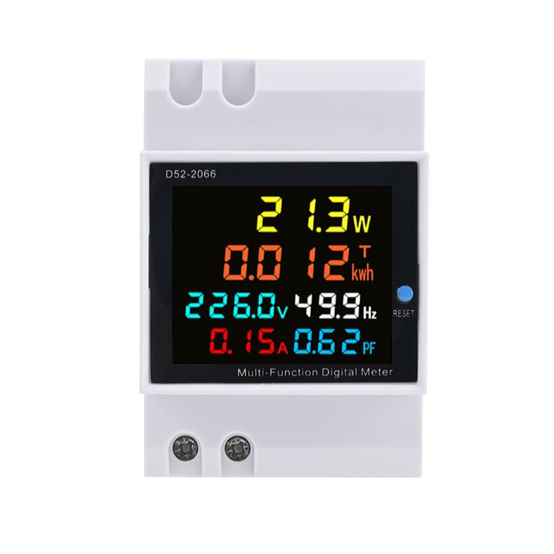 D52-2066 Digital Multifunction Meter Single-Phase Household Smart Voltage Current Power Rail-Mounted