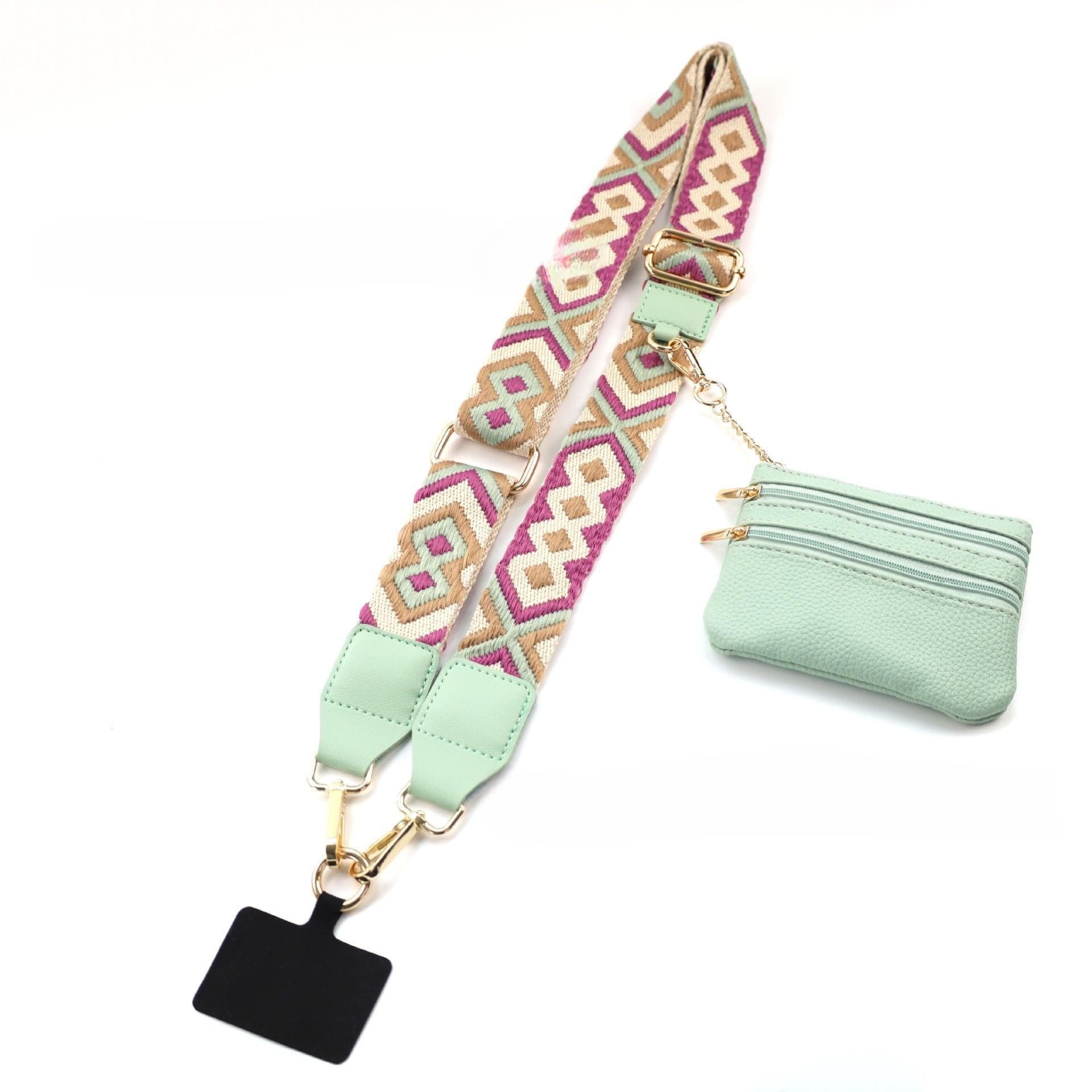 Detachable Crossbody Phone Strap Polyester Fiber Mobile Phone Bag Shoulder Strap Handbag Waist Cord Bag for Women Kids