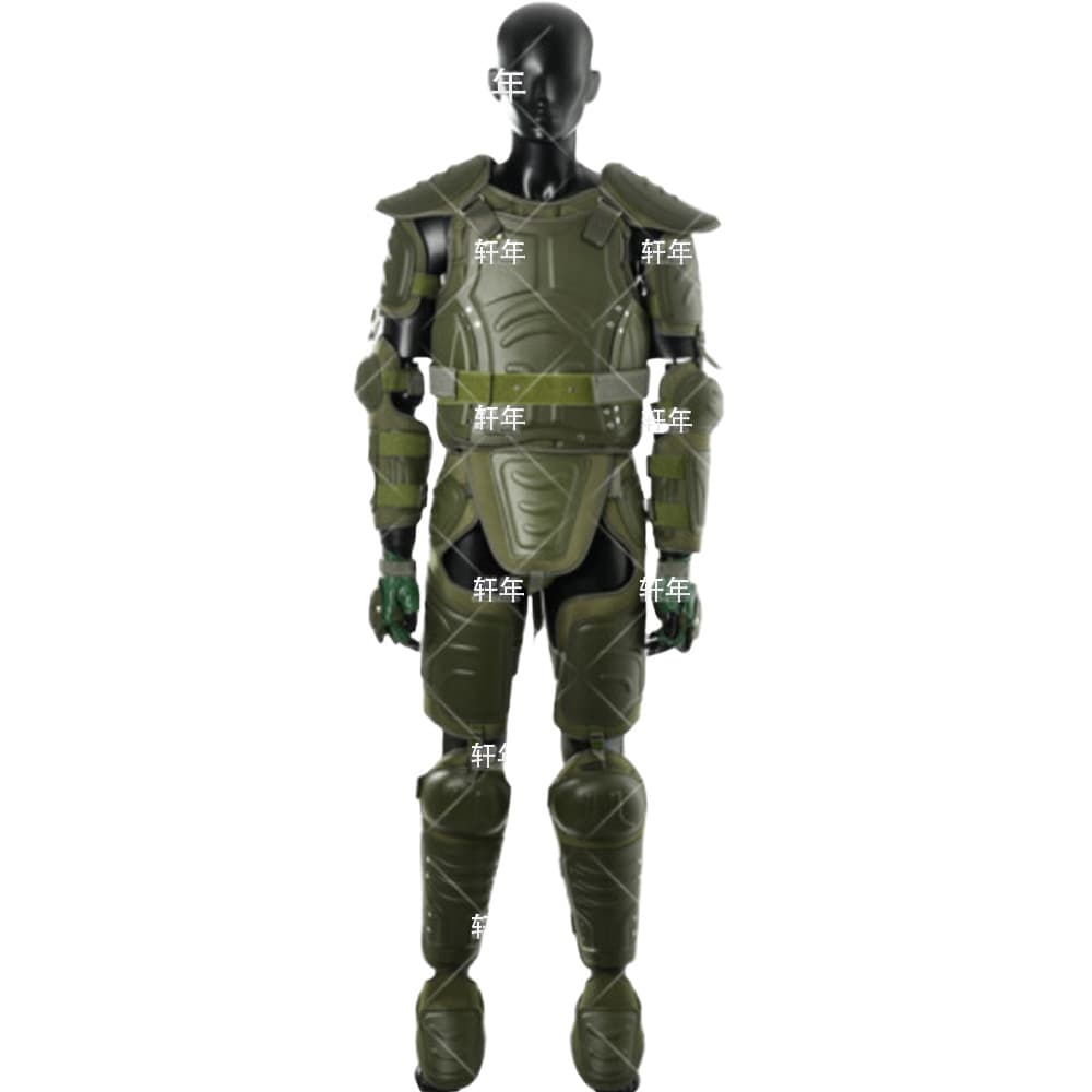 Xuan Nian Riot Gear Riot Armor Set Stab-Resistant Vest Self-Defense Suit (Helmet Not Included) Green