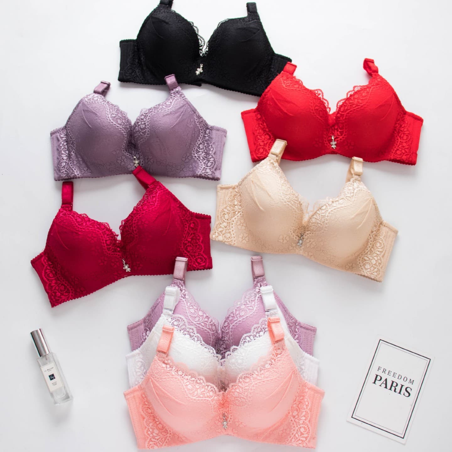 Overseas Dream Shuting 608# Push-up Adjustable Thin Cup Bra Sexy Lace Backless Underwear Manufacturer