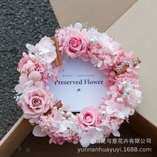 Preserved Flower Wreath Korean Style Home Decoration Doorway Plant New Home Gift Housewarming Present