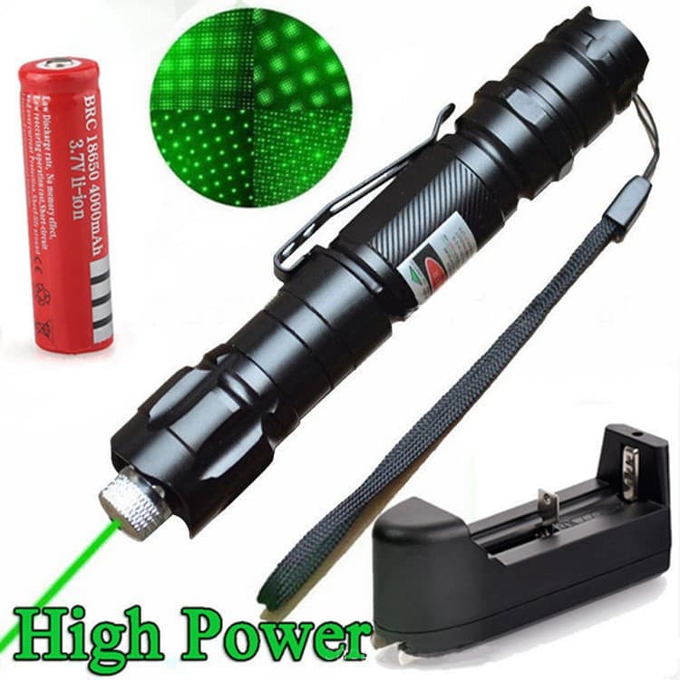 [Set] 009 Green High-Power Laser Flashlight Starry Sky Pointer Lithium Battery Powered Laser Pointer