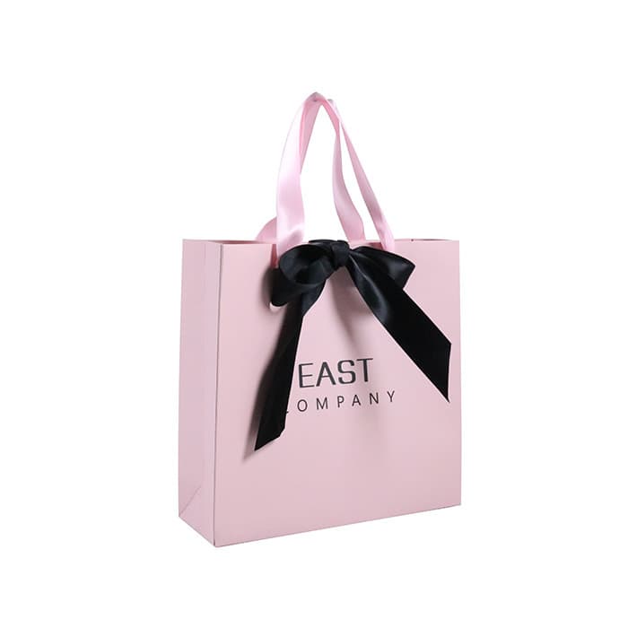 Honghao handbag paper bag customized packaging bag exquisite high-end luxury gift printing design bow paper bag