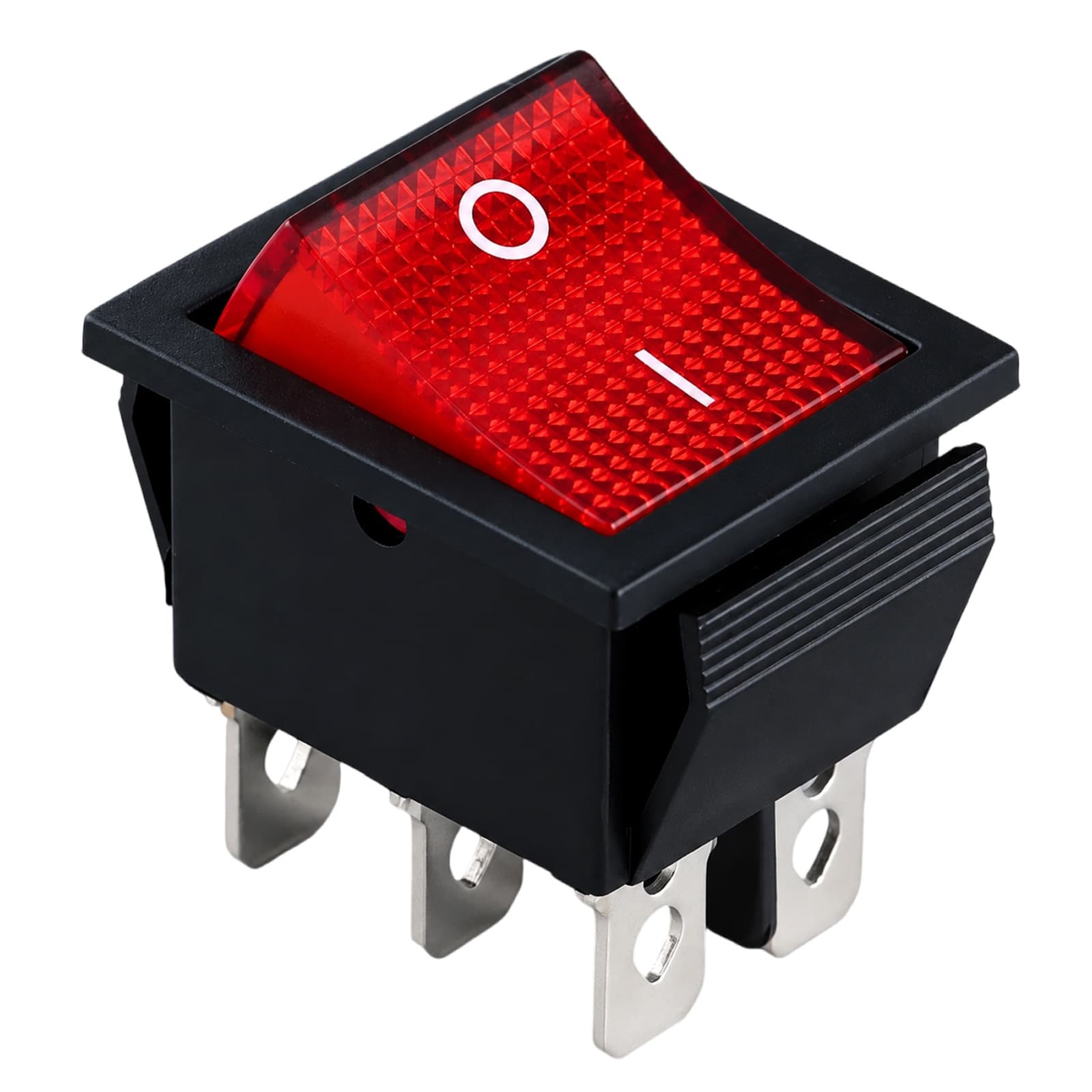 KCD4 Four-Pin Two-Position Illuminated Rocker Switch, Home Appliance LED Red/Green Light Toggle Power Switch