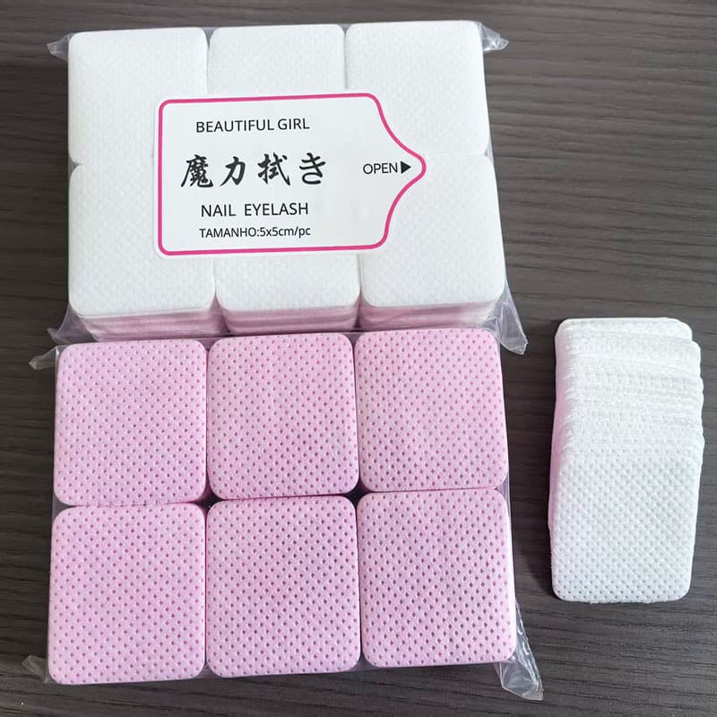 Cross-border Nail Polish Remover Pads, Eyelash Glue Cleaner, Glue Bottle Wipe, Nail Remover Cotton Pads, Lint-Free Nail Polish Remover Cotton