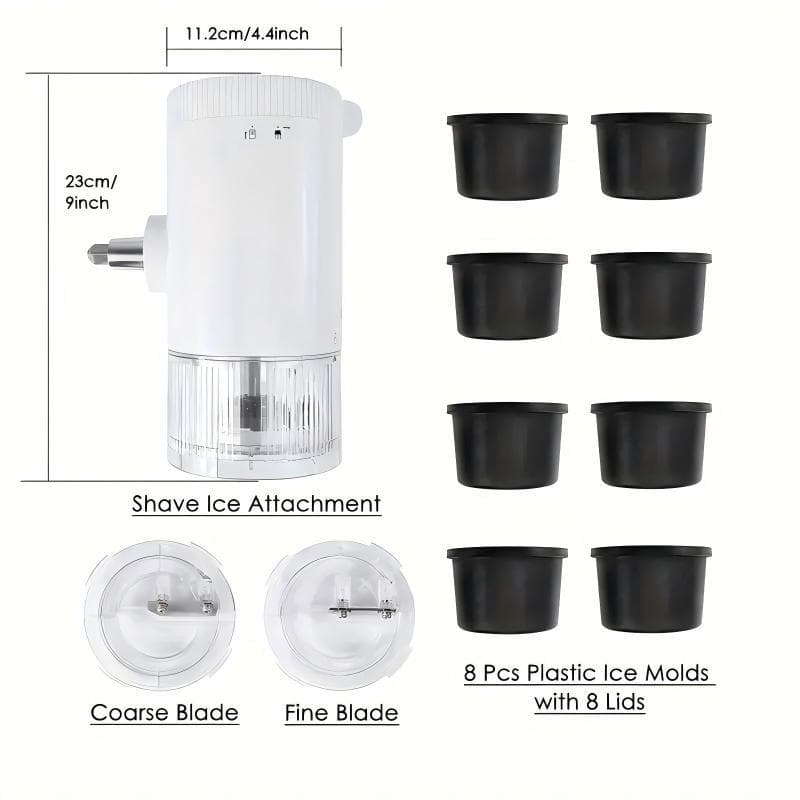 KitchenAid Stand Mixer Shaved Ice Attachment, Snow Cone Machine with 8 Ice Molds, Stainless Steel Blade