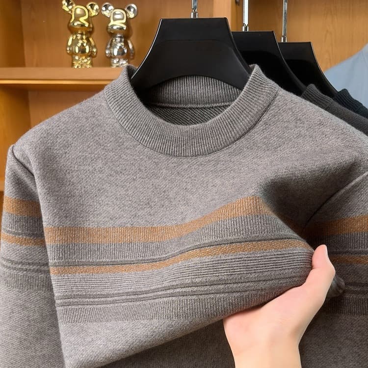 2026 Autumn/Winter New Men's Thickened Half-Turtleneck Sweater, New Thickened Knitwear Men's Long-Sleeve Sweater