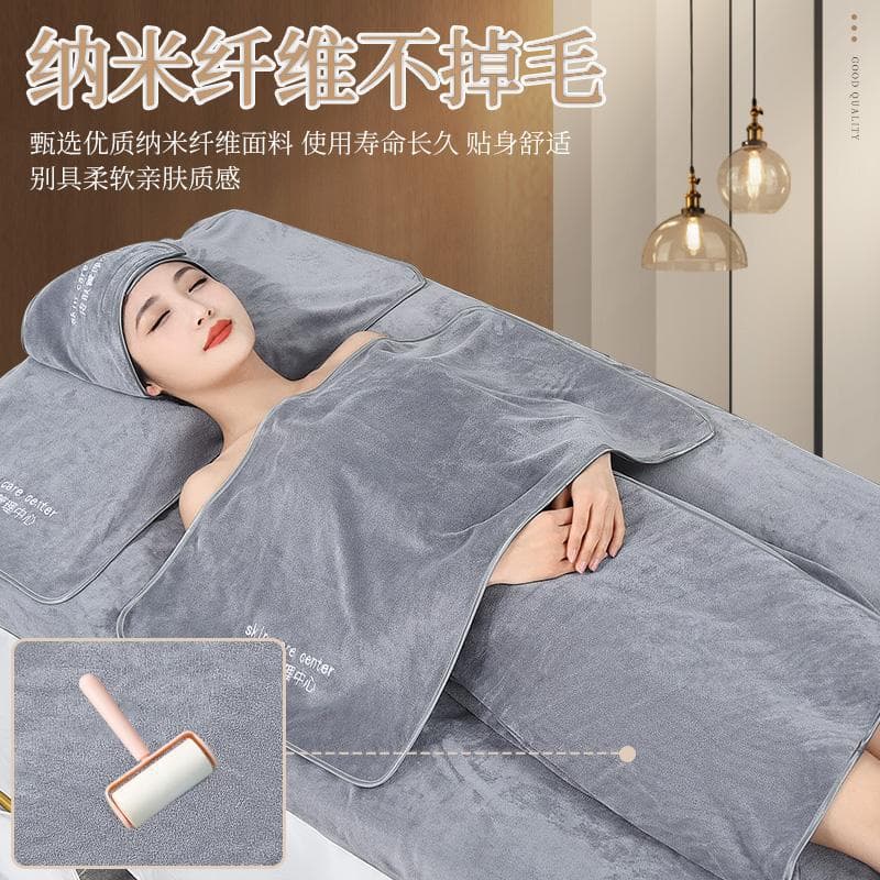 Salon-grade towels, bed towels, skin care bags, head towels, thickened absorbent pillowcases, chest towels, bath skirts, and lint-free.