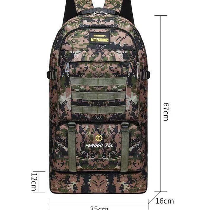 Foreign trade 75L large-capacity waterproof casual tactical backpack, men's and women's outdoor sports mountaineering bag, travel backpack