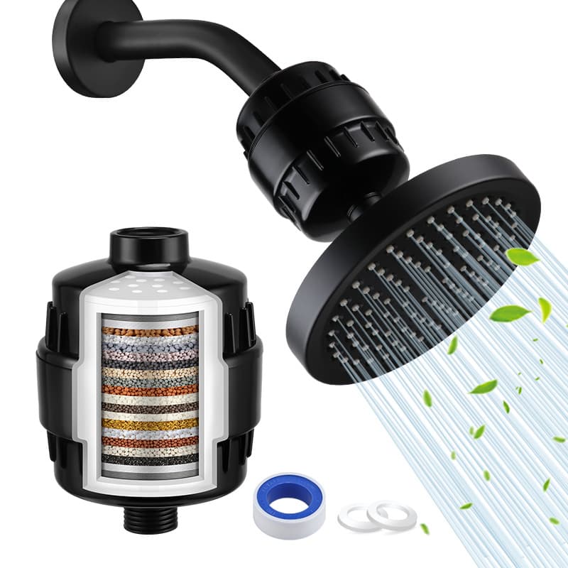 15-25 grade shower filter, universal shower head filter, water softener for removing chlorine and heavy metals from hard water.