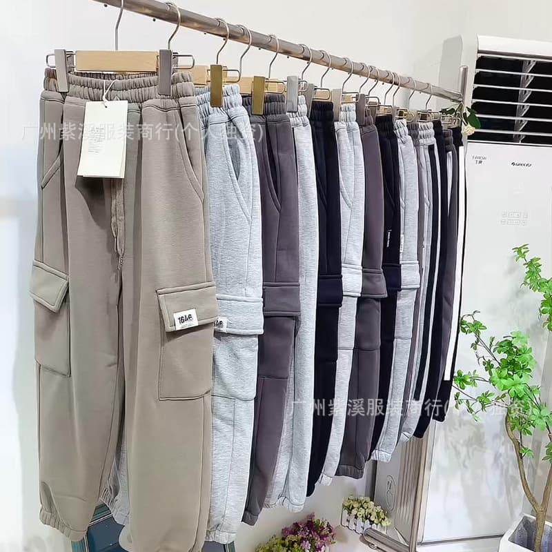 Children's Clothing Final Clearance Autumn and Winter Stock, Wholesale Casual Fleece-Lined Children's Pants, Skinny Pants for Retail Buyers