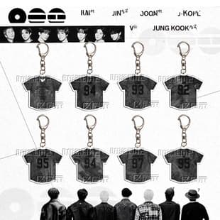 BTS Japan Concert Baseball Jersey Series Keychain, Acrylic Charm Merch JK V