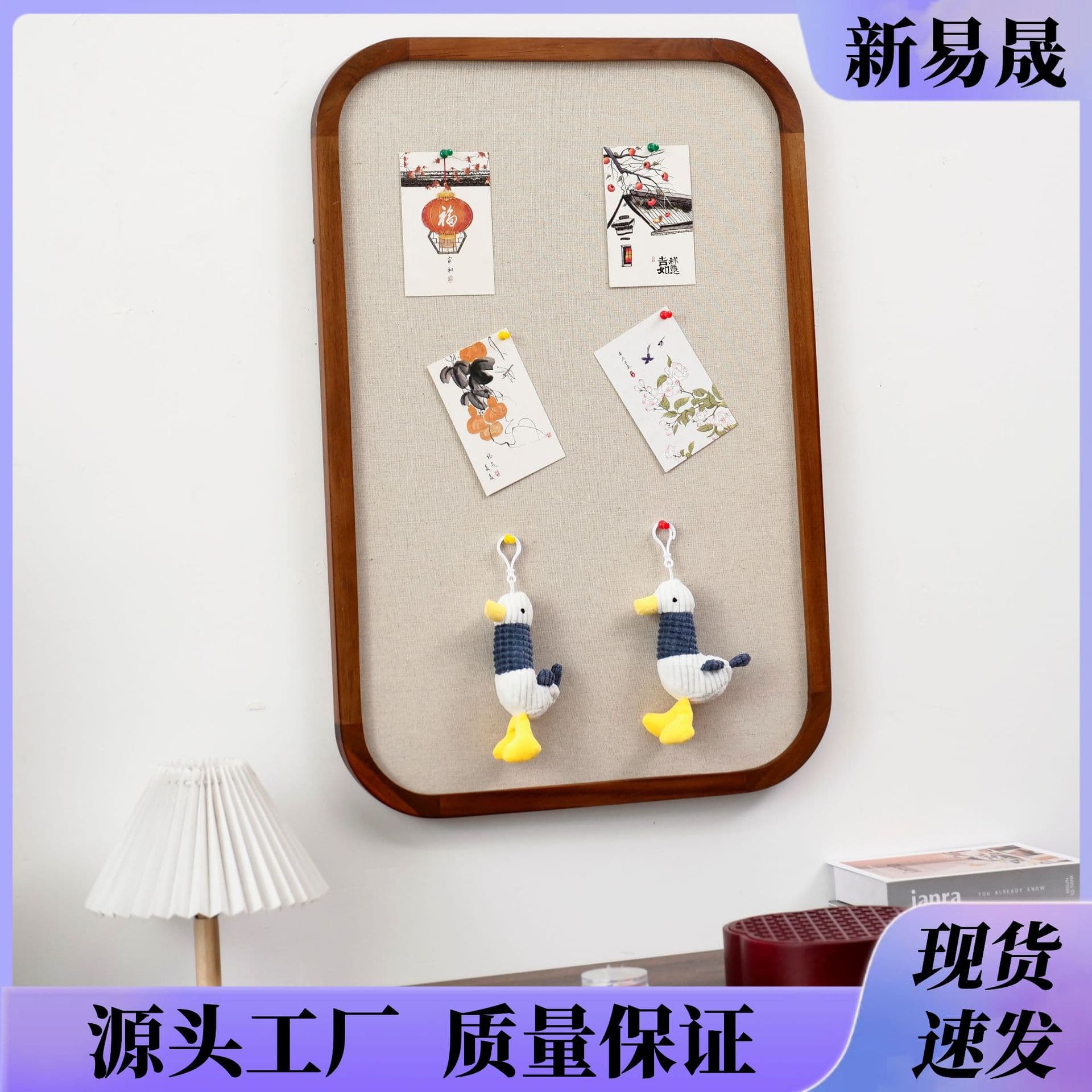 Solid Wood Frame Cork Pin Board Photo Frame Photo Combination Felt Wall Sticker Polaroid Photo Display