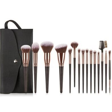 Cross-border Supply 15-Piece Rose Gold Makeup Brush Set New Giant Ultra-Soft Makeup Brush Set Eyeshadow Blush Brush