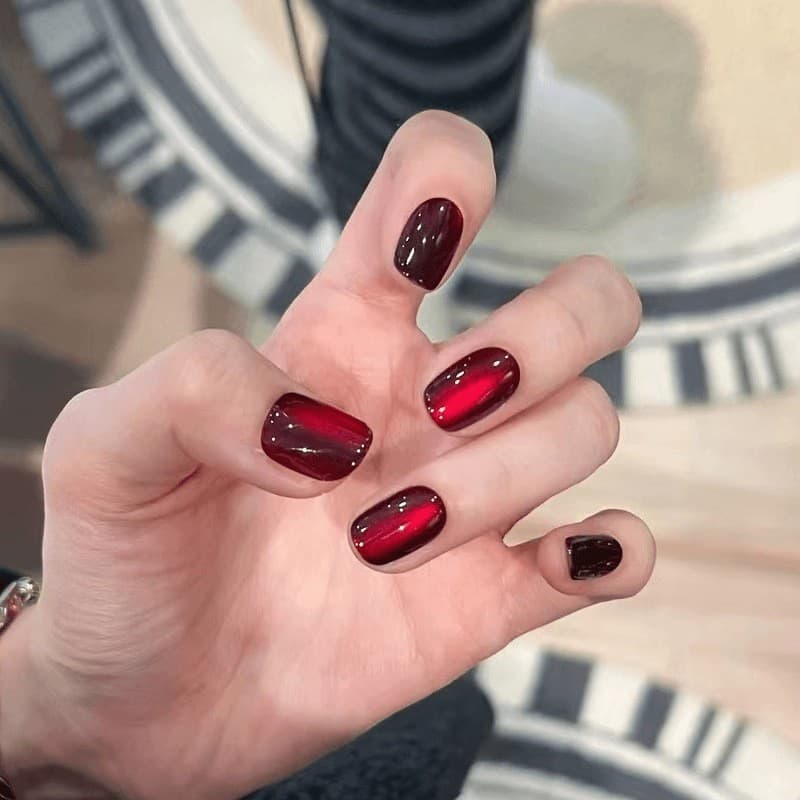 Hua Fei Series Nude Sheer Gentle Almond Handmade Press-On Nails Finished Small Niche Nail Stickers Medium Long 10 Pieces