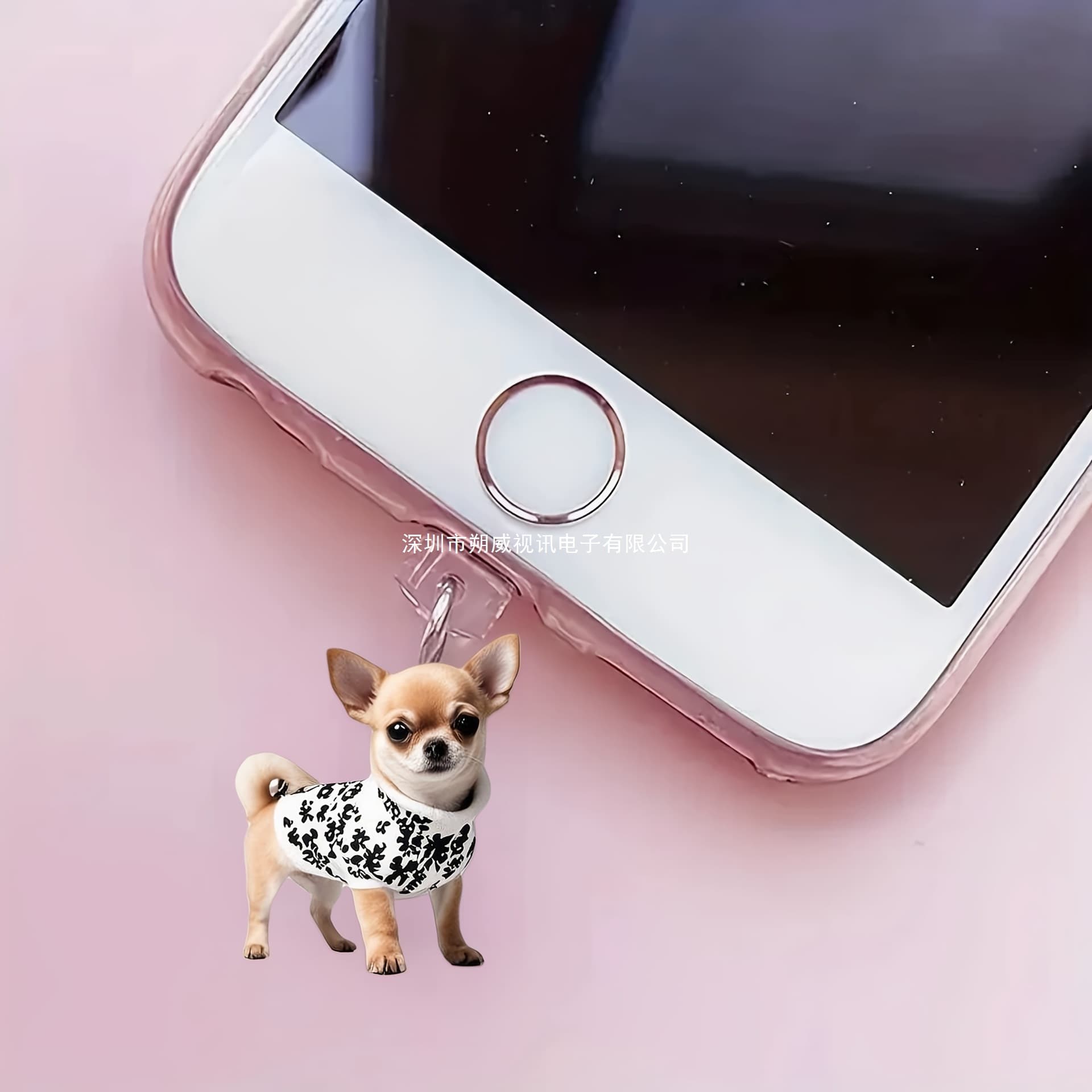 1 Piece 2D Cute Chihuahua Phone Dust Plug for Smartphones, Dust Plug