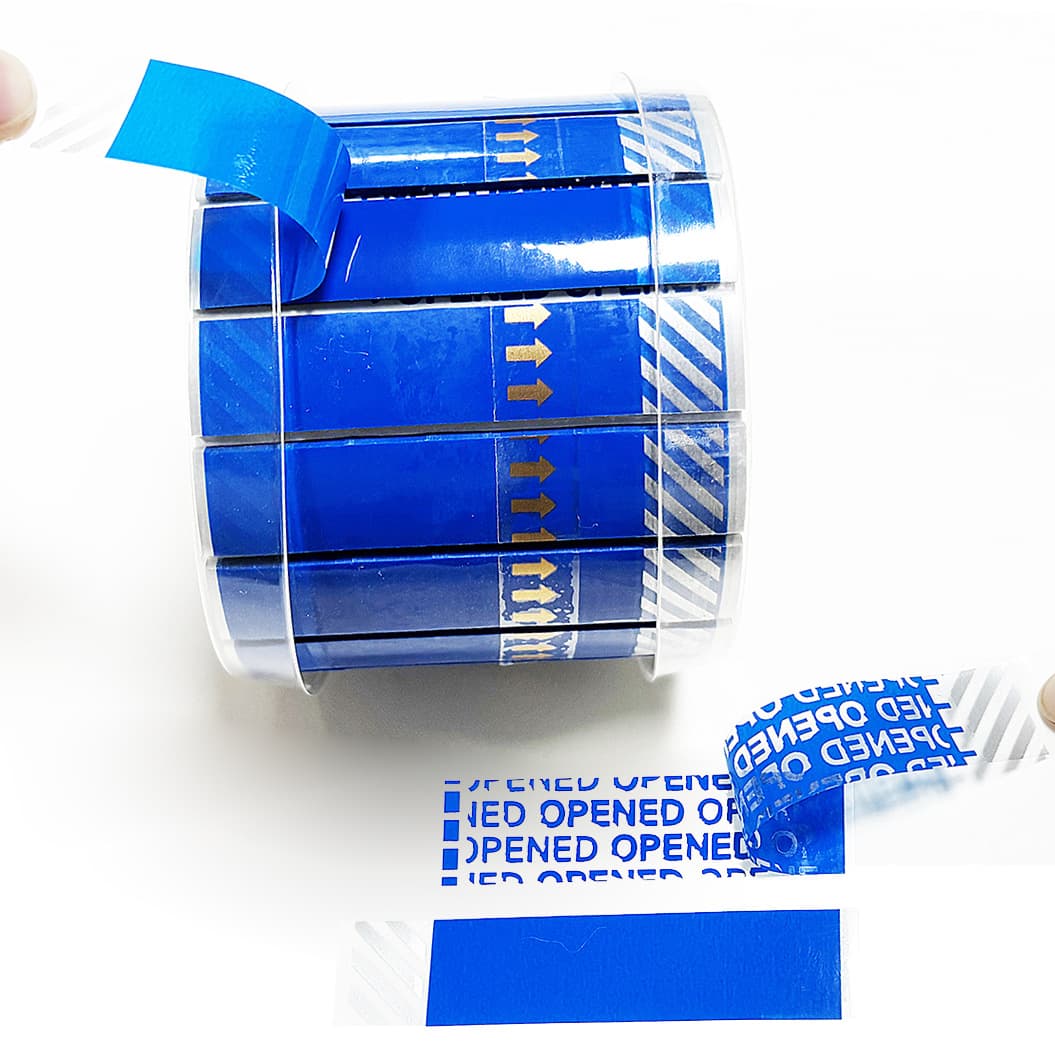 VOID anti-counterfeiting easy-tear sticker, tamper-evident, ineffective when torn, high-adhesion easy-tear sticker, red/orange hand-tear sticker, film-removing label.
