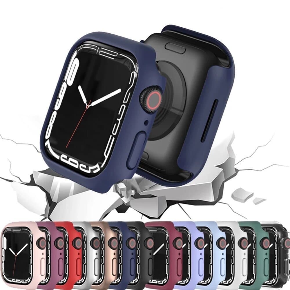 Full Coverage Protective Case with PC Tempered Glass for Apple Watch Series 5, Compatible with iWatch