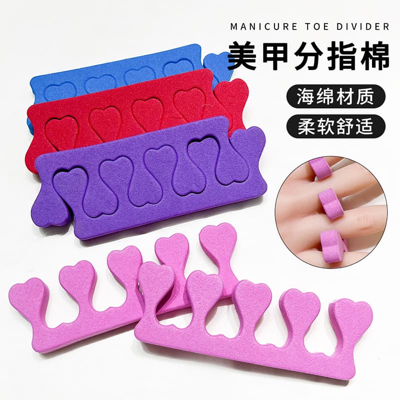 Toe and Finger Foam Separators Heart-Shaped Finger Separators Nail Salon Toe Separators Disposable Toe Dividers Wholesale