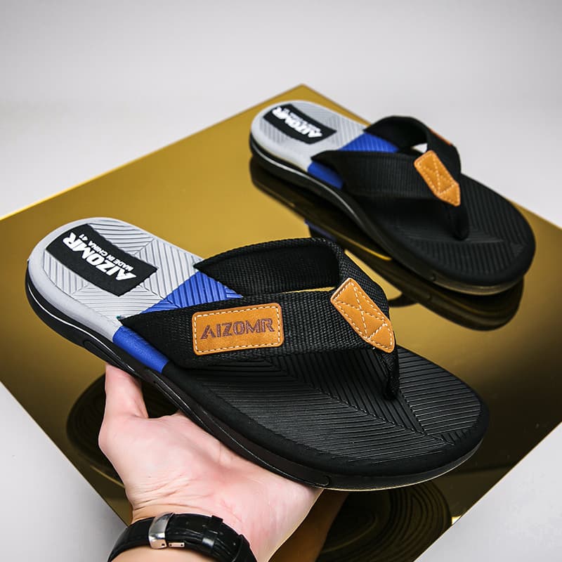 Chuanglong AIZOMR Spring/Summer New Men's Outdoor Slippers EVA High Elastic Thick Sole Non-Odor Premium Flip Flops