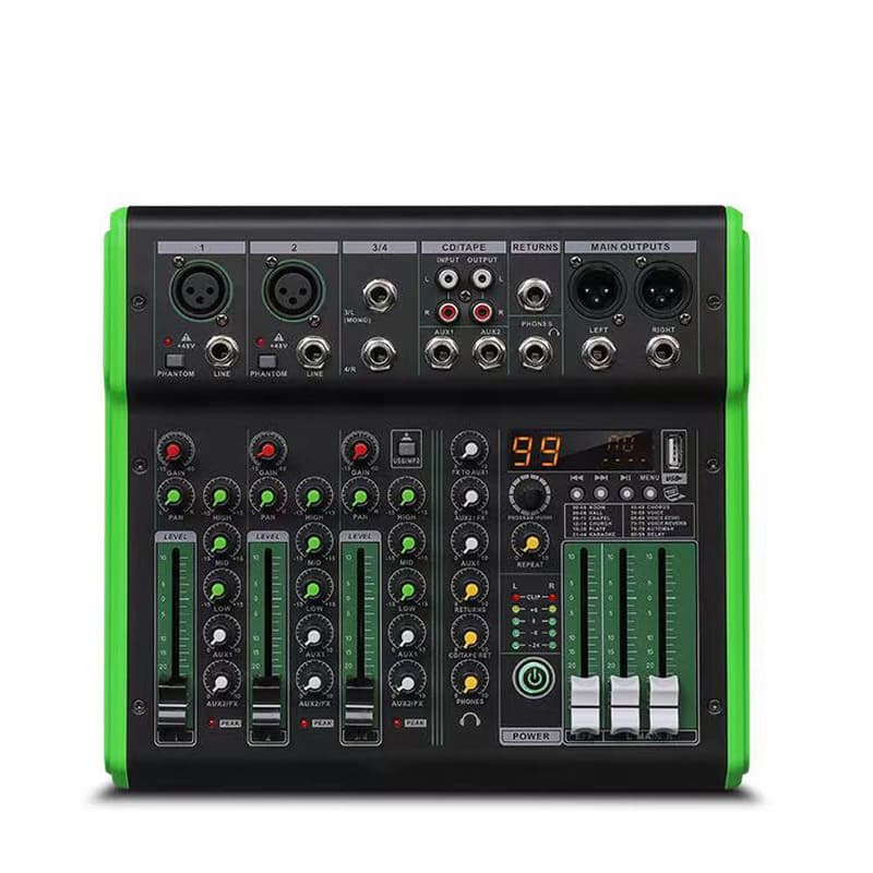 Cross-border four-way small mixer mobile phone sound card computer Audio Mixer recording DSPX effector professional