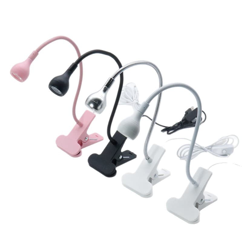 Nail Art Straight Lamp Gooseneck Curing Light Quick-Dry UV Lamp USB Clip Light Therapy Lamp Portable