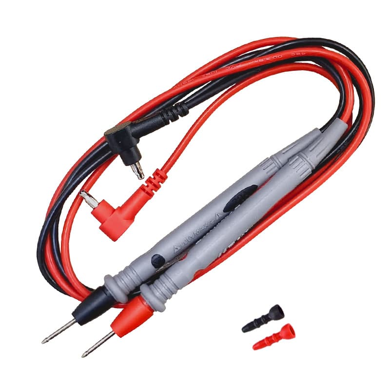 Semi-Sheathed Multimeter Test Leads 1000V 20A, Universal Sharp and Blunt Probes for Digital Multimeter