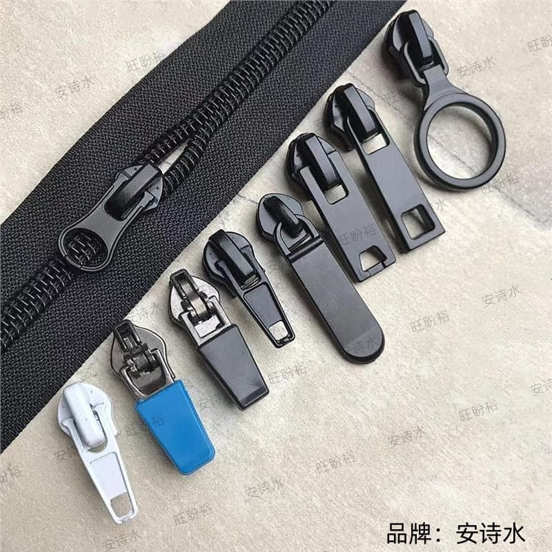 No. Accessories Lock Zipper Head Shoes 7 Nylon No. 5 Clothing Headband Black 5 Zipper Accessories Formal Wear Zipper Pull